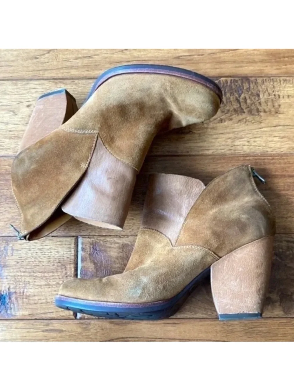 Kork-Ease Tenne & Bison Castaneda Suede Bootie Ankle Boot Size 8.5